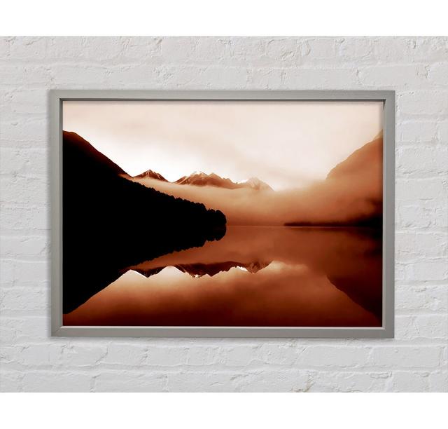 Cocoa Mountain Paradise Framed Print Alpen Home Format: Dark Grey Framed Canvas, Size: 84.1cm H x 118.9cm W x 3.3cm D on Productcaster.