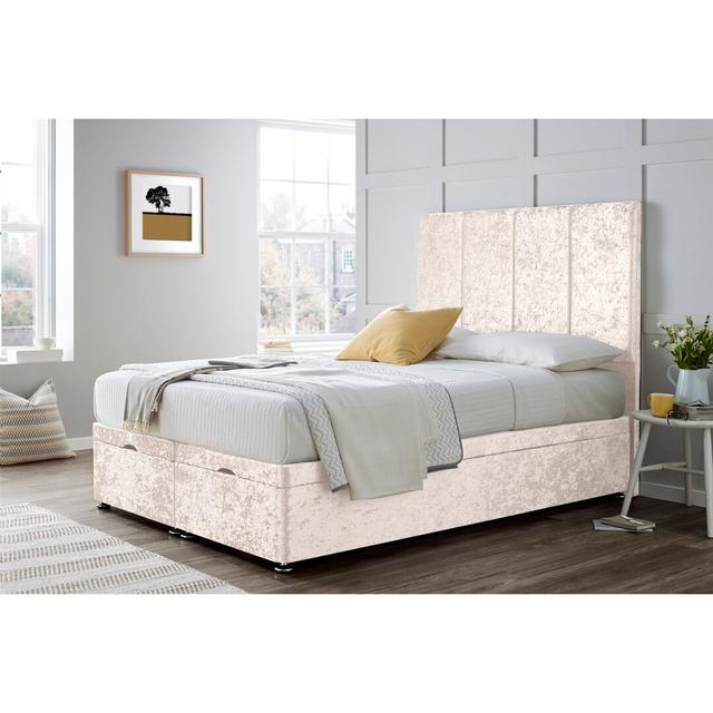 Connie Divan Bed with 54" Floorstanding Headboard Wayfair Sleep Size: Cream on Productcaster.