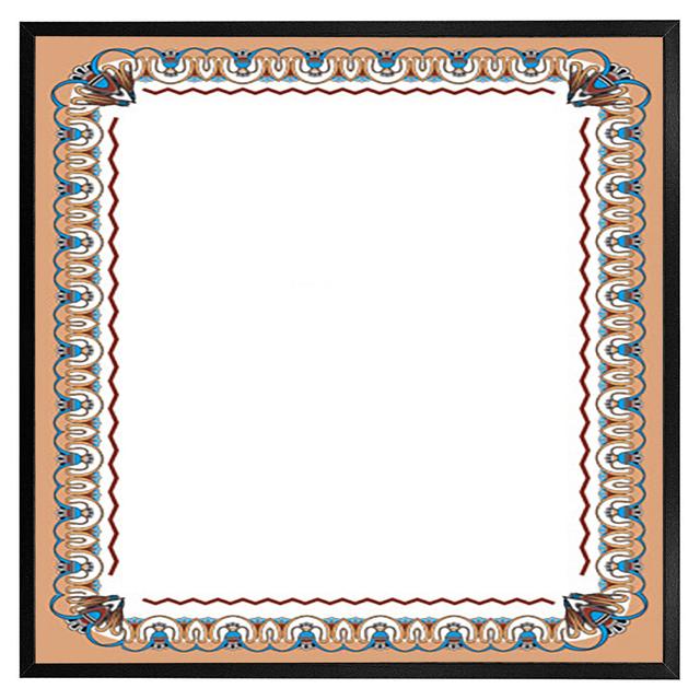 Beila Egypt Border - Single Picture Frame Art Prints Latitude Vive Frame Colour: Black Framed, Size: 61cm H x 61cm W x 4cm D on Productcaster.