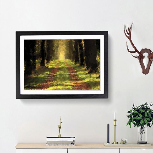 Direction of the Forest in Abstract - Picture Frame Painting Print East Urban Home Frame Option: Black Framed, Size: 62cm H x 87cm W x 2cm D on Productcaster.