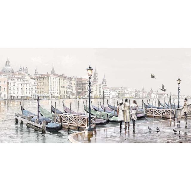 'Quayside, Venice' by Richard Macneil - Art Print Art Group Size: 30cm H x 60cm W x 0.1cm D, Format: Canvas on Productcaster.