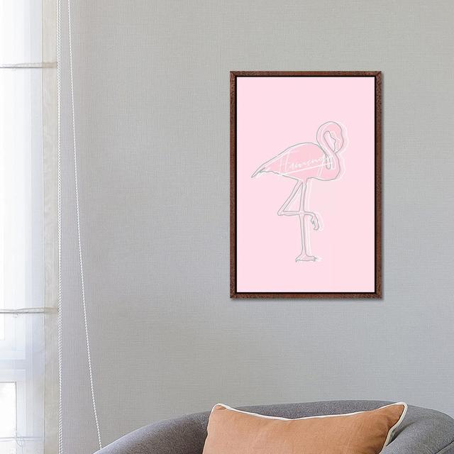 Be You Flamingo Pink by Pixy Paper - Gallery-Wrapped Canvas Giclée on Canvas 17 Stories Format: Classic Wood Floated Frame, Size: 66.04cm H x 45.72cm on Productcaster.