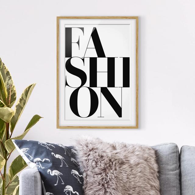 Fashion Framed Photographic Print East Urban Home Rahmenoptionen: Natural oak, Size: 70cm H x 50cm W on Productcaster.