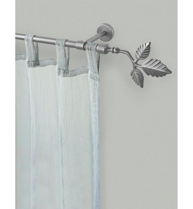 Shuster Curtain Single Pole Marlow Home Co. Finish: Matt Chrome, Size: 10cm H x 450cm W x 11cm D on Productcaster.