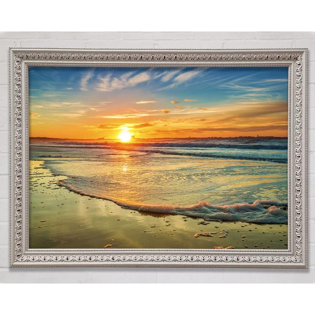 Waves Of The Sunset Ocean - Single Picture Frame Art Prints Bright Star Size: 29.7cm H x 42cm W on Productcaster.