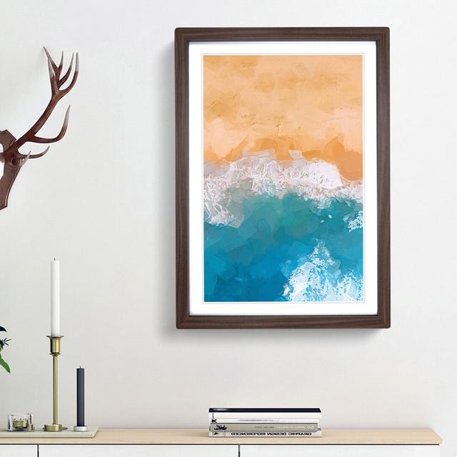 Beach in Australia in Abstract - Picture Frame Graphic Art Print East Urban Home Frame Option: Walnut Framed, Size: 48cm H x 36cm W x 2cm D on Productcaster.