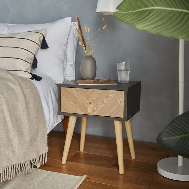 1 Drawer Bedside Table VonHaus on Productcaster.