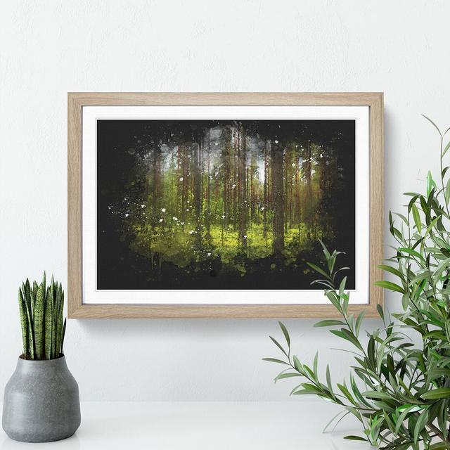 Green Forest Vol.1 - Picture Frame Graphic Art East Urban Home Frame Option: Oak Framed, Size: 48cm H x 65cm W x 2cm D on Productcaster.