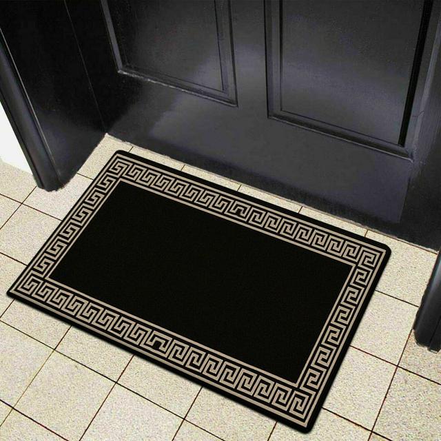 Fougeres Doormat Fairmont Park Colour: Black/Beige, Mat Size: Rectangle W80 x L150 cm on Productcaster.