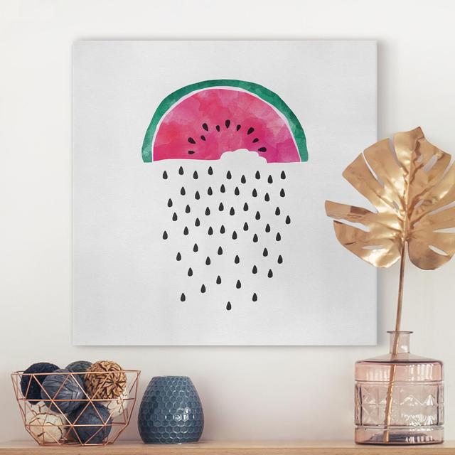 Leinwandbild Wassermelonen Regen Ebern Designs on Productcaster.