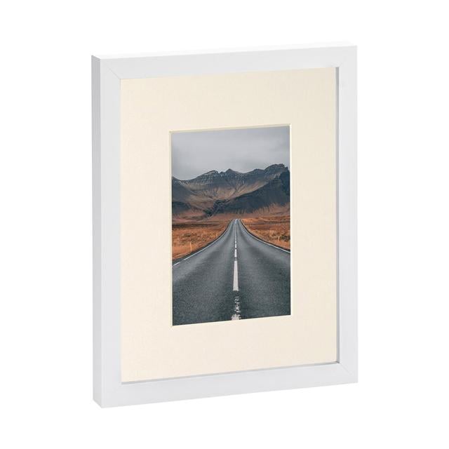 Photo Frame with 4" x 6" Mount - 5" x 7" - Black/Ivory Nicola Spring Picture Size: 22.50cm W x 27.50cm H x 2cm D, Colour: White/Ivory on Productcaster.