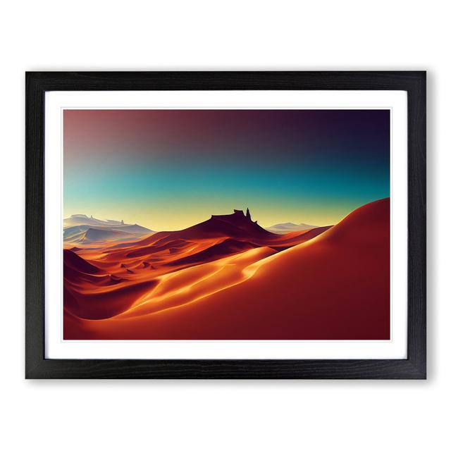 Charming Desert - Picture Frame Graphic Art Natur Pur Frame Colour: Black Framed, Size: 46cm H x 64cm W x 2cm D on Productcaster.