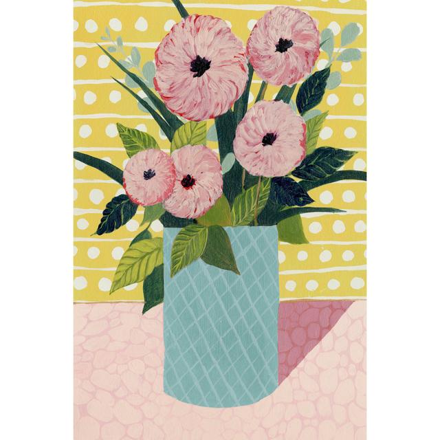 Retro Bouquet II by Grace Popp - Wrapped Canvas Painting Rosalind Wheeler Size: 91cm H x 61cm W x 3.8cm D on Productcaster.