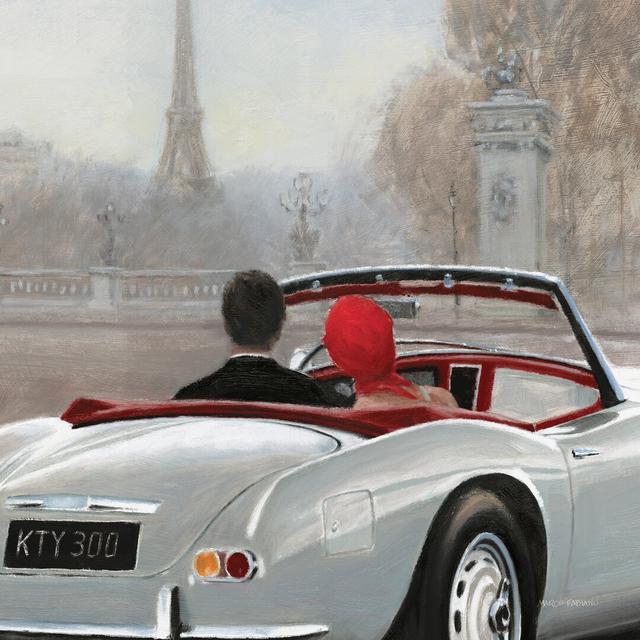 A Ride in Paris II Crop by Marco Fabiano - Wrapped Canvas Painting Print Rosalind Wheeler Size: 76cm H x 76cm W on Productcaster.