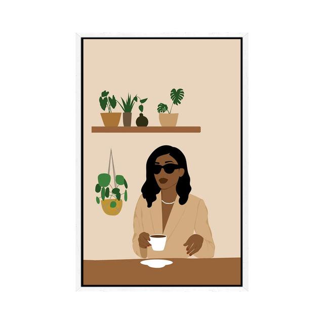 Coffee Lover Art Ivy Bronx Size: 101.6cm H x 66.04cm W x 3.81cm D, Format: White Floated Frame on Productcaster.