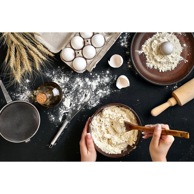 Baking Preparation - Wrapped Canvas Photograph 17 Stories Size: 30cm H x 46cm W x 3.8cm D on Productcaster.