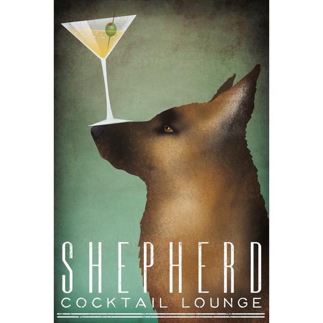 Shepherd Martini by Ryan Fowler - Wrapped Canvas Graphic Art ClassicLiving Size: 91cm H x 61cm W x 3.8cm D on Productcaster.