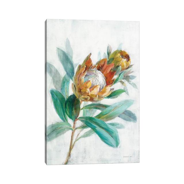 Tropical Protea by Danhui Nai - Wrapped Canvas Painting ClassicLiving Size: 45.72cm H x 30.48cm W X 1.91cm D on Productcaster.