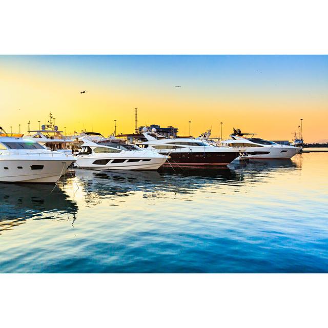 Luxury Yachts In Sea Breakwater Bay Size: 51cm H x 76cm W x 3.8cm D on Productcaster.