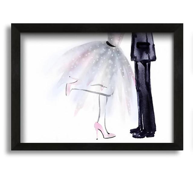 First Dance 1 Framed Print Ivy Bronx Size: 60cm H x 84cm W x 10cm D, Format: Black Framed Canvas on Productcaster.