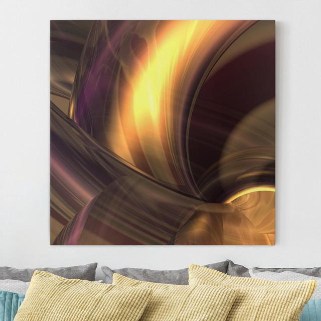 Enchanted Fire Wall Art on Canvas Ivy Bronx Size: 70cm H x 70cm W on Productcaster.