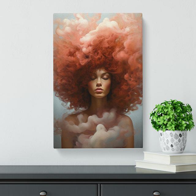 Woman With Curls Conceptual - Print Marlow Home Co. Size: 60cm H x 40cm W x 3cm D on Productcaster.