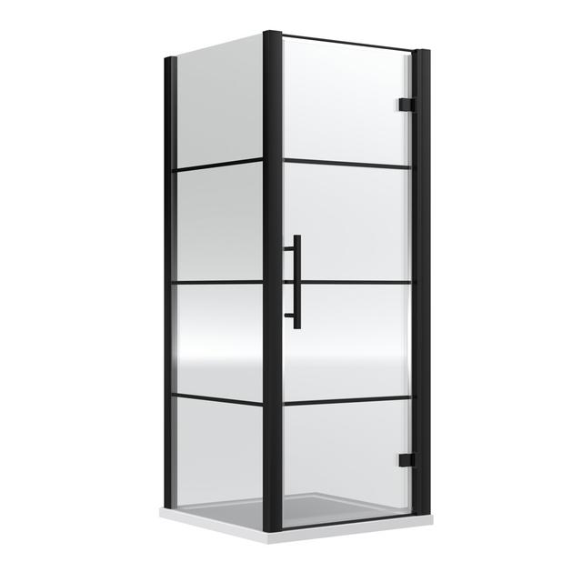 Apex 1950mm H Hinged Semi-Frameless Shower Door with Clear Glass Hudson Reed Size: 195cm H x 35cm W on Productcaster.