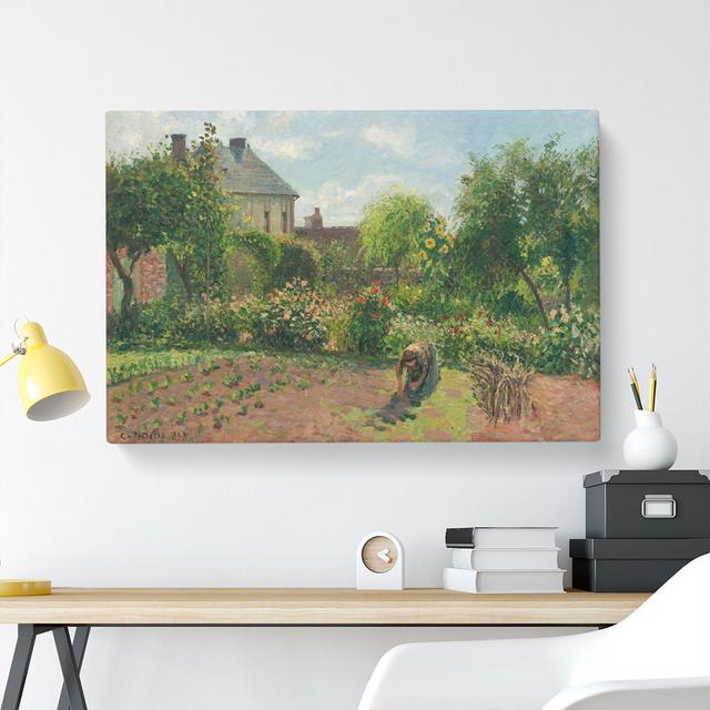 Garden at Eragny by Camille Pissarro - Wrapped Canvas Painting East Urban Home Size: 35cm H x 50cm W x 3cm D on Productcaster.