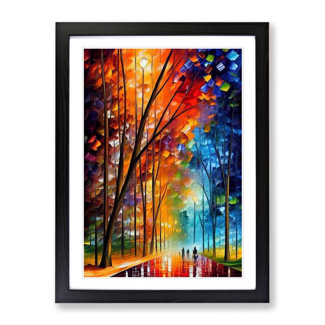 Woodland Forest in Colour No.3 - Picture Frame Graphic Art Marlow Home Co. Frame Colour: Black Framed, Size: 64cm H x 46cm W x 2cm D on Productcaster.