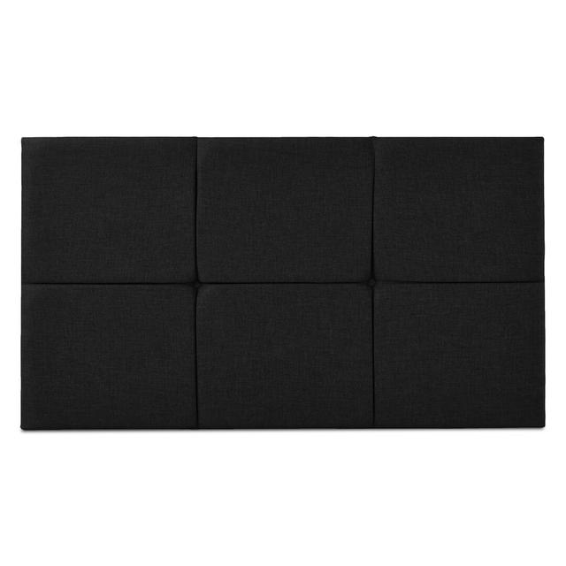 Francios Upholstered Headboard 17 Stories Colour: Black, Size: Small Single (2'6) on Productcaster.