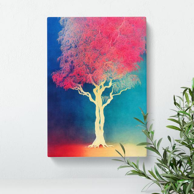 Wonderful Painted Tree No.5 - Wrapped Canvas Graphic Art Marlow Home Co. Size: 60cm H x 40cm W x 3cm D on Productcaster.