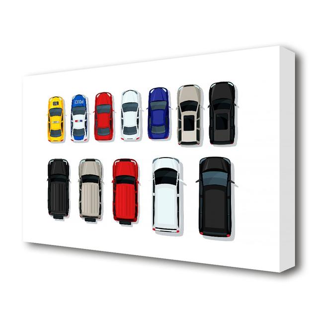 Car Selection Childrens - Wrapped Canvas Graphic Art Print East Urban Home Size: 35.6 cm H x 50.8 cm W on Productcaster.