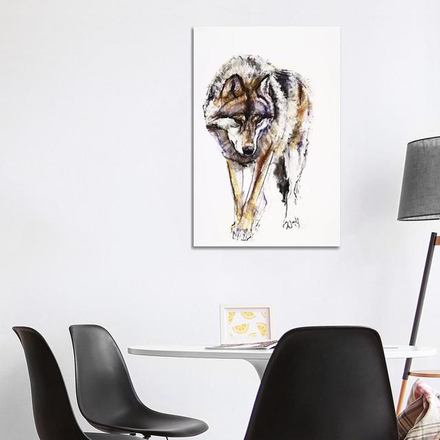 European Wolf by Mark Adlington - Wrapped Canvas Print Alpen Home Size: 101.6cm H x 66.04cm W x 3.81cm D on Productcaster.