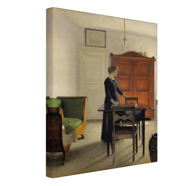 Vilhelm Hammershoi - Wrapped Canvas Graphic Art Rosalind Wheeler Size: 100cm H x 75cm W, Format: 260g/m² canvas on Productcaster.