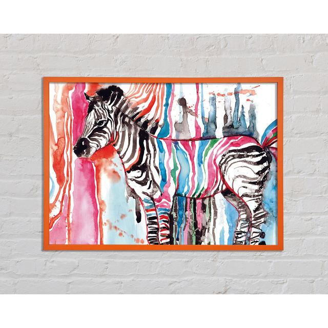 Hachiro Funky Zebra - Single Picture Frame Art Prints Ophelia & Co. Size: 42cm H x 59.7cm W x 2cm D on Productcaster.