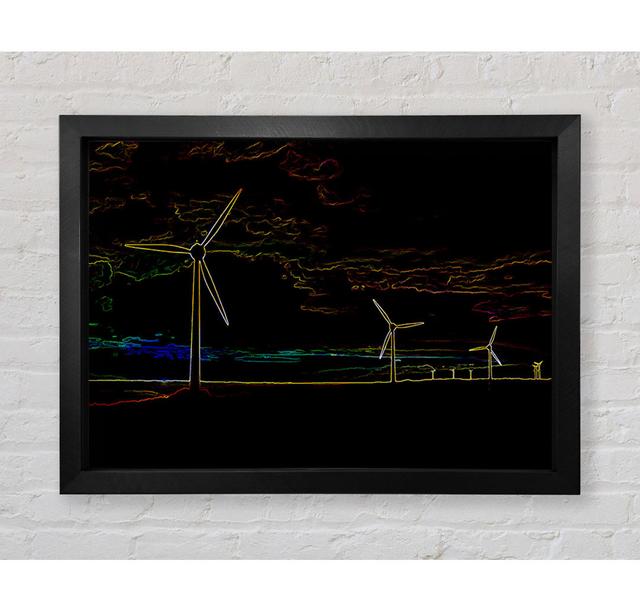 Wind Farm 02 - Single Picture Frame Art Prints Bright Star Size: 59.7cm H x 84.1cm W x 3.4cm D on Productcaster.