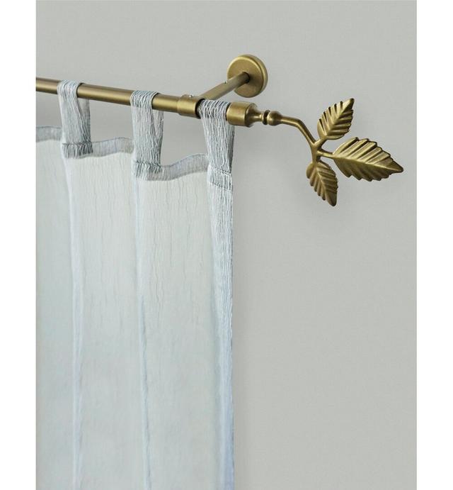 Shuster Curtain Single Pole Marlow Home Co. Finish: Gold Matt, Size: 10cm H x 450cm W x 11cm D on Productcaster.