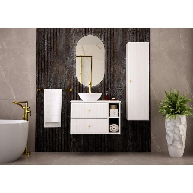 Arbri Wall Mounted Required Bathroom Storage Furniture Set Latitude Run on Productcaster.