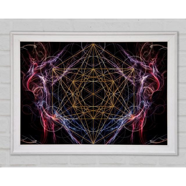 Metatrons Cube 2 Framed Print Ivy Bronx Size: 21cm H x 29.7cm W x 1.5cm D on Productcaster.