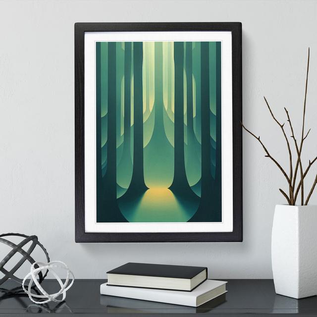 Symmetrical Forest No.4 Abstract - Single Picture Frame Print Alpen Home Frame Colour: Black Framed, Size: 46cm H x 34cm W x 2cm D on Productcaster.