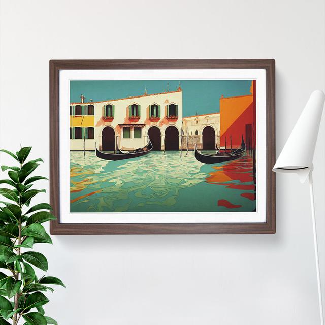 Modern Venice Canal Vol.1 - Single Picture Frame Print 17 Stories Frame Colour: Brown Framed, Size: 25cm H x 34cm W x 2cm D on Productcaster.