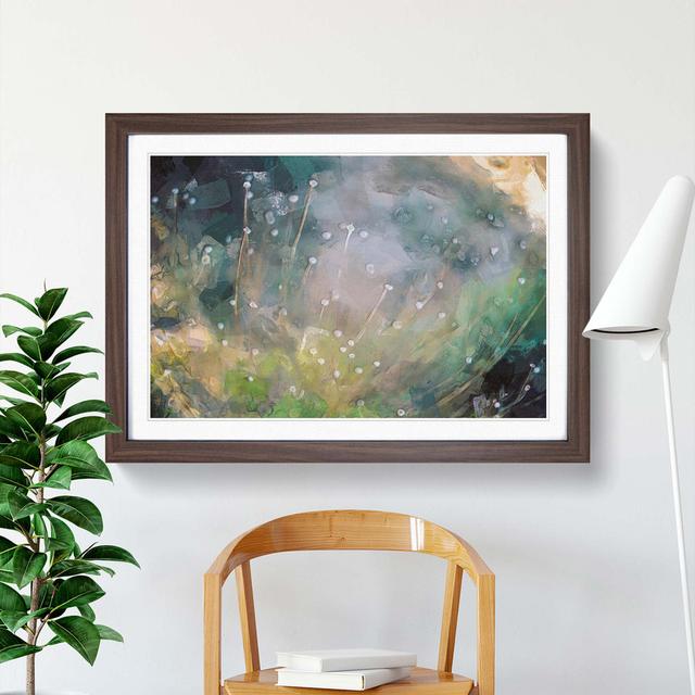 The Wild Flowers in Abstract - Picture Frame Graphic Art Print East Urban Home Size: 60cm H x 91cm W x 2cm D, Frame Option: Walnut on Productcaster.