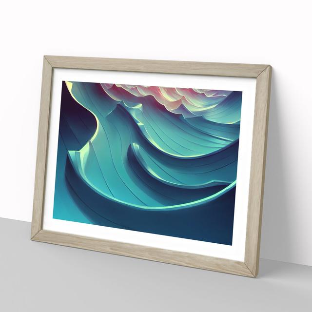 Surreal Ocean Wave Vol.5 Abstract House of Hampton Size: 25cm H x 34cm W x 2cm D, Frame Colour: Oak Framed on Productcaster.