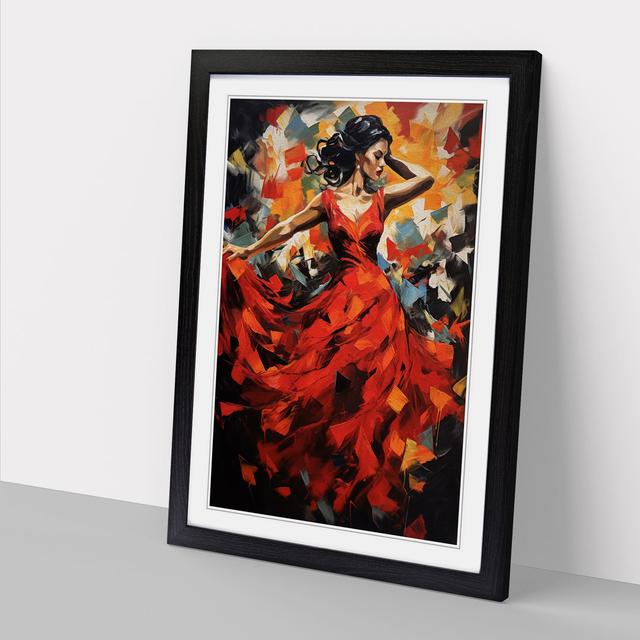 Flamenco dancer Dadaism Marlow Home Co. Format: Black Framed, Size: 46cm H x 34cm W on Productcaster.