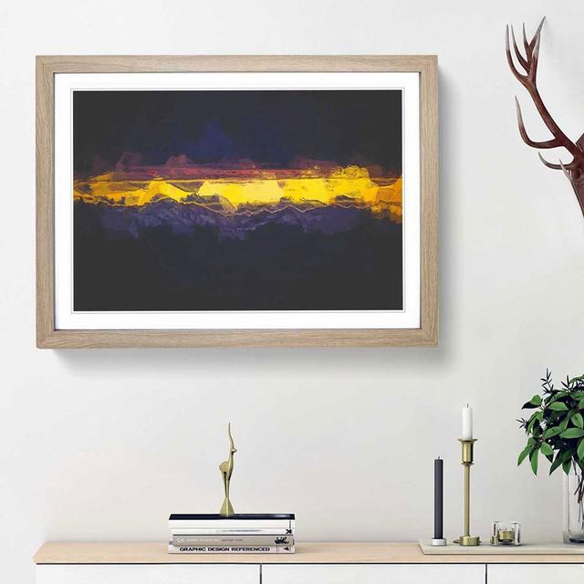 Between the Earth & Sky in Abstract - Picture Frame Graphic Art Print East Urban Home Frame Option: Oak Framed, Size: 36cm H x 48cm W x 2cm D on Productcaster.