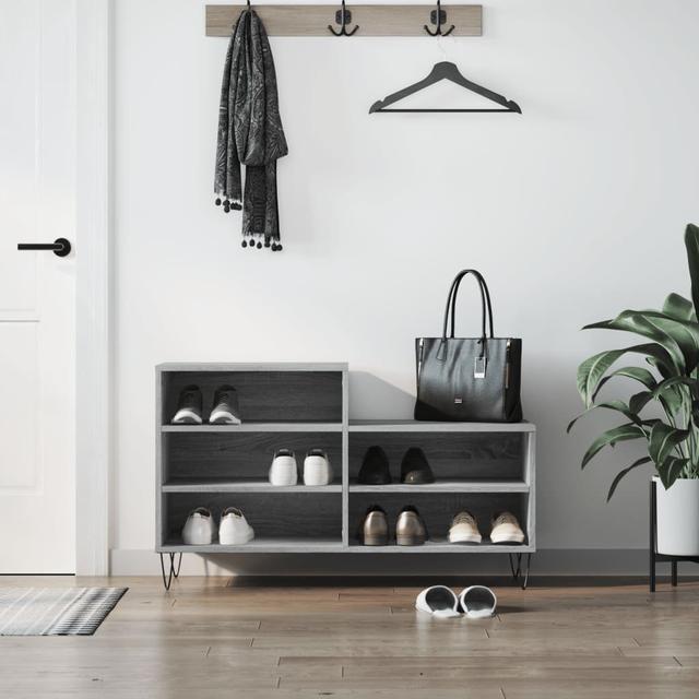 Alpen Home Shoe Cabinet Sonoma Oak 102X36x60 Cm Engineered Wood Alpen Home Finish: Grey Sonoma on Productcaster.