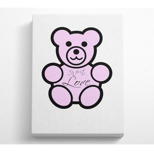 Nursery Quote My First Love Teddybear White - Wrapped Canvas Art Prints Zoomie Kids Size: 142.2cm H x 101.6cm W x 10cm D on Productcaster.