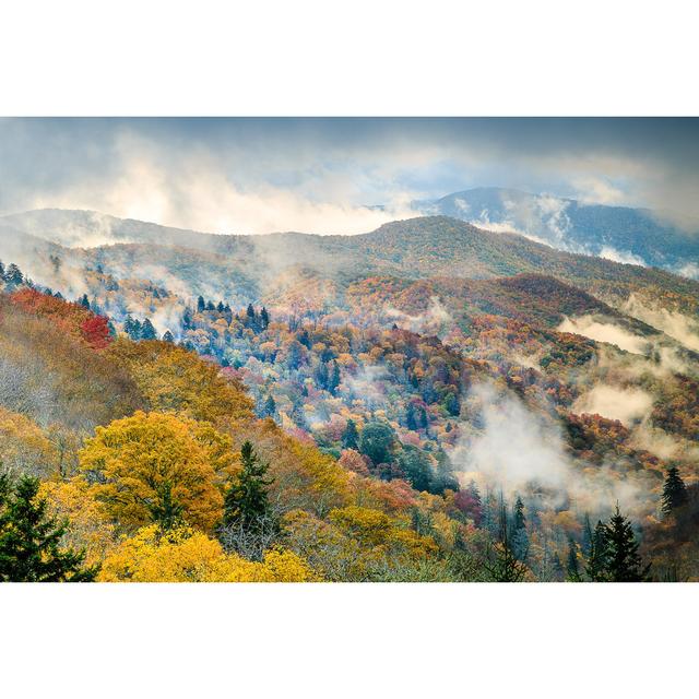 Cantrall Newfound Gap Sunrise by JMichael-Photography - Wrapped Canvas Photograph Alpen Home Size: 61cm H x 91cm W x 3.8cm D on Productcaster.