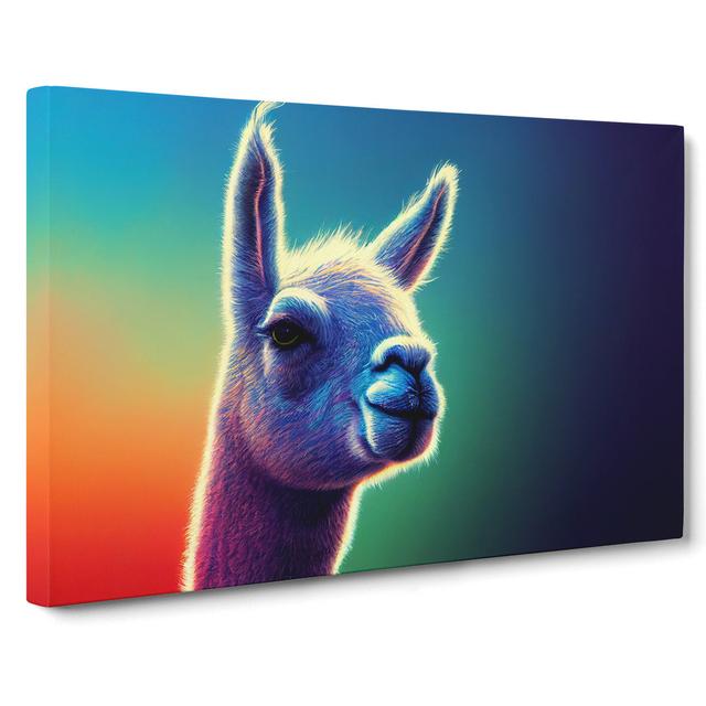 Llama in Colour Vol.1 - Wrapped Canvas Graphic Art Latitude Vive Size: 40cm H x 60cm W x 3cm D on Productcaster.