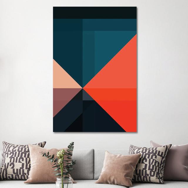 Geometric XVIIXIII - Print on Canvas Isabelline Size: 152.4cm H x 101.6cm W x 3.81cm D, Format: Wrapped Canvas on Productcaster.